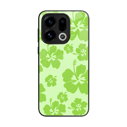 Wildflower Green back phone cover | glass case for oppo find x9