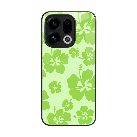 Wildflower Green back phone cover | glass case for oppo find x9