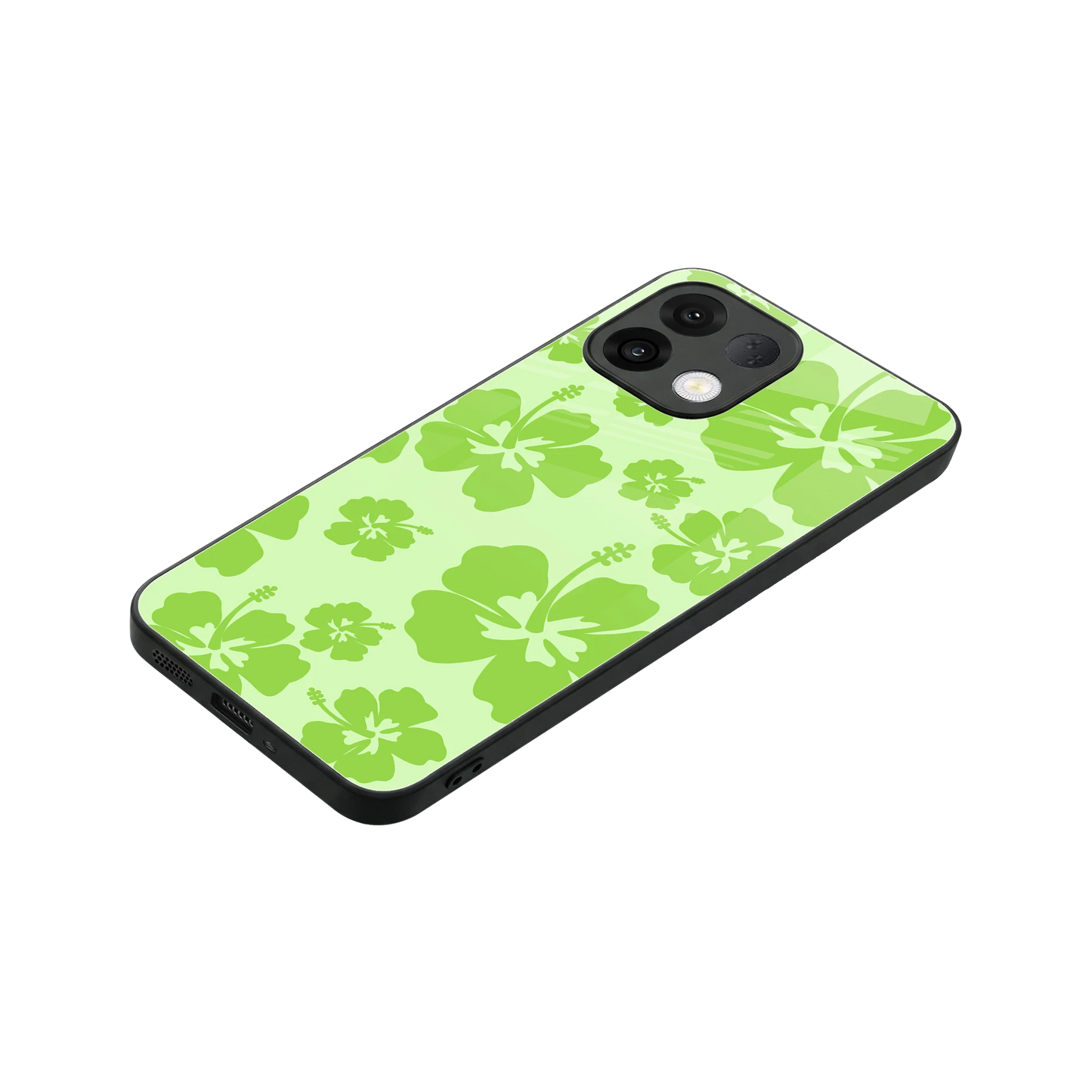Wildflower Green stylish phone case for oppo k13 5g | glossy glass and slim fit