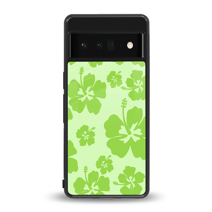Wildflower Green back phone cover | glass case for google pixel 6 pro