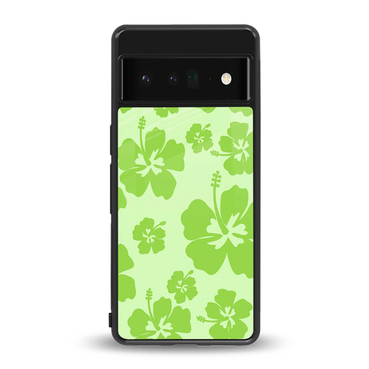Wildflower Green back phone cover | glass case for google pixel 6 pro