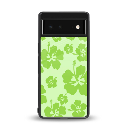Wildflower Green back phone cover | glass case for google pixel 6a