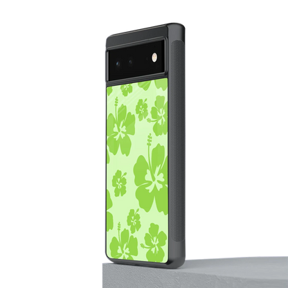 Wildflower Green stylish phone case for google pixel 6 | glossy glass and slim fit