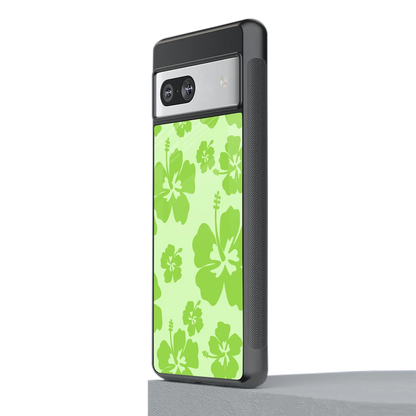 Wildflower Green stylish phone case for google pixel 7 | glossy glass and slim fit