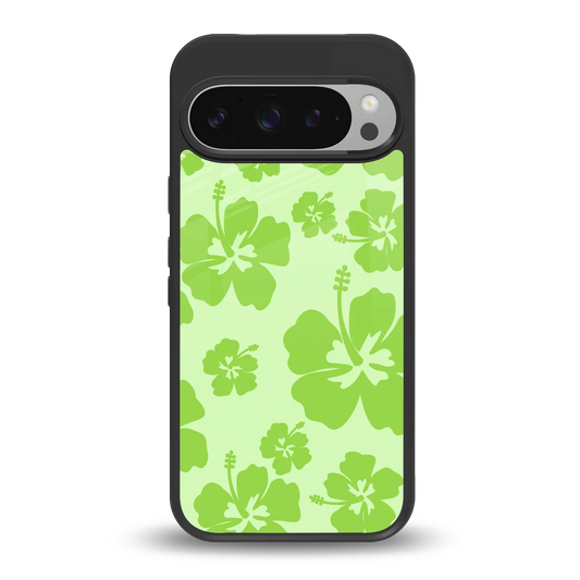 Wildflower Green back phone cover | glass case for google pixel 9 pro