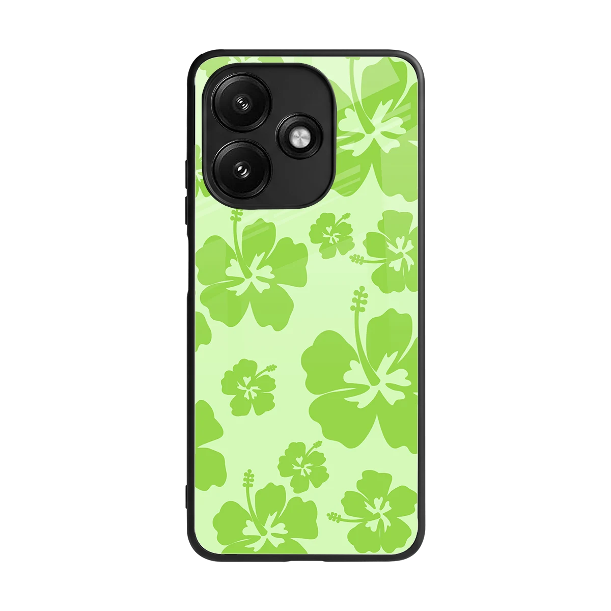 Wildflower Green back phone cover | glass case for redmi 12 5g