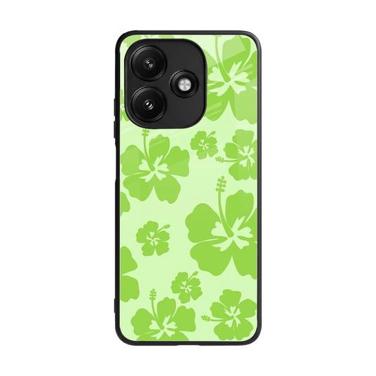 Wildflower Green back phone cover | glass case for redmi 12 5g