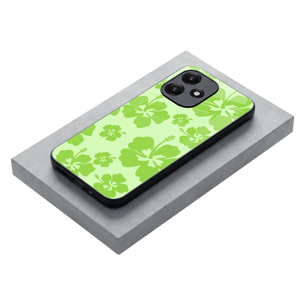 Wildflower Green stylish phone case for redmi 12 5g | glossy glass and slim fit