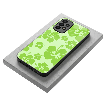 Wildflower Green stylish phone case for samsung galaxy a23 | glossy glass and slim fit
