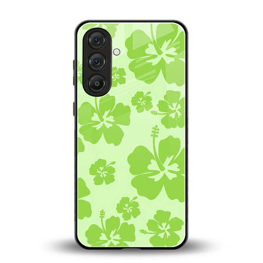 Wildflower Green back phone cover | glass case for samsung galaxy m36 5g