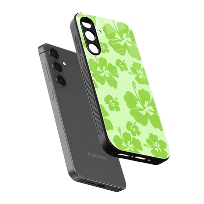 Wildflower Green sleek samsung galaxy a16 5g cover with tempered glass back and TPU edges