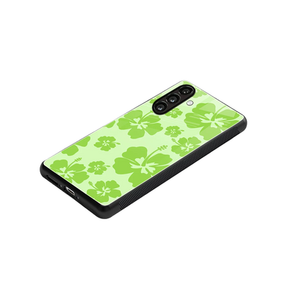 Wildflower Green stylish phone case for samsung galaxy a14 5g | glossy glass and slim fit