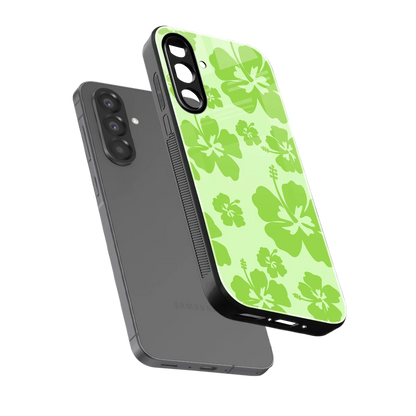 Wildflower Green sleek samsung galaxy a36 5g cover with tempered glass back and TPU edges