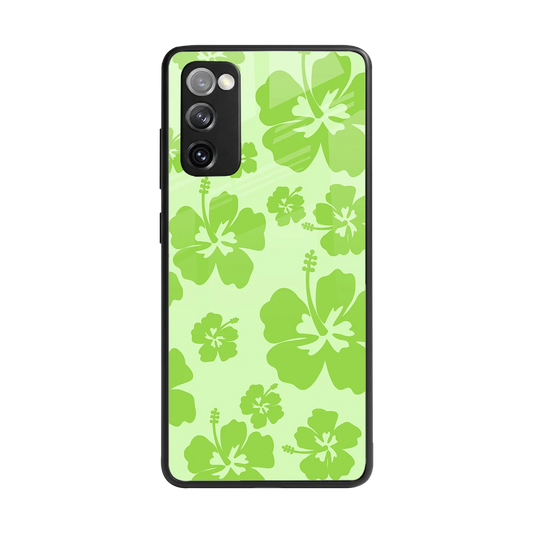 Wildflower Green back phone cover | glass case for samsung galaxy s20 fe