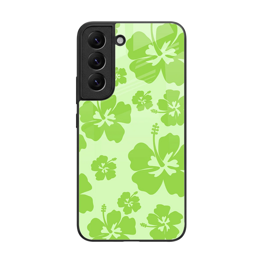 Wildflower Green back phone cover | glass case for samsung galaxy s22