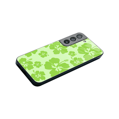 Wildflower Green stylish phone case for samsung galaxy s22 | glossy glass and slim fit