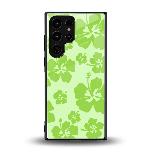 Wildflower Green back phone cover | glass case for samsung galaxy s24 ultra