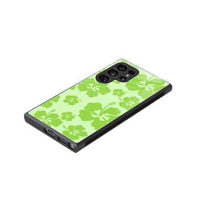 Wildflower Green stylish phone case for samsung galaxy s24 ultra | glossy glass and slim fit