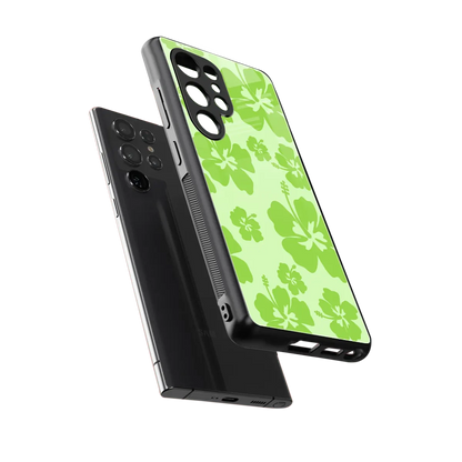 Wildflower Green sleek samsung galaxy s25 ultra cover with tempered glass back and TPU edges