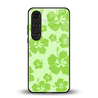 Wildflower Green back phone cover | glass case for samsung galaxy s24
