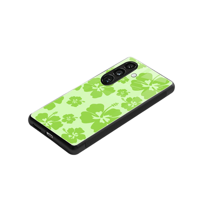Wildflower Green stylish phone case for samsung galaxy s24 | glossy glass and slim fit