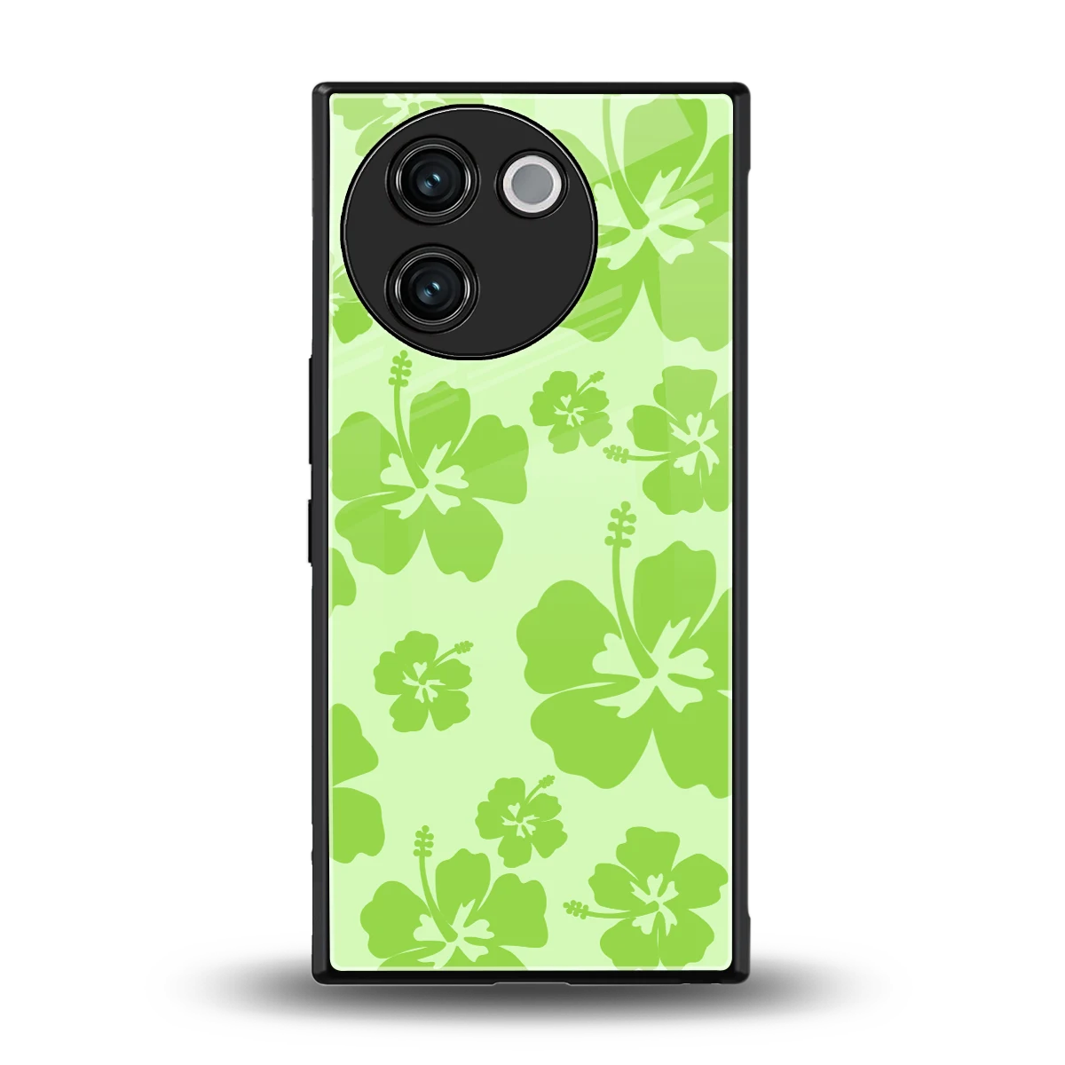 Wildflower Green back phone cover | glass case for vivo v30e