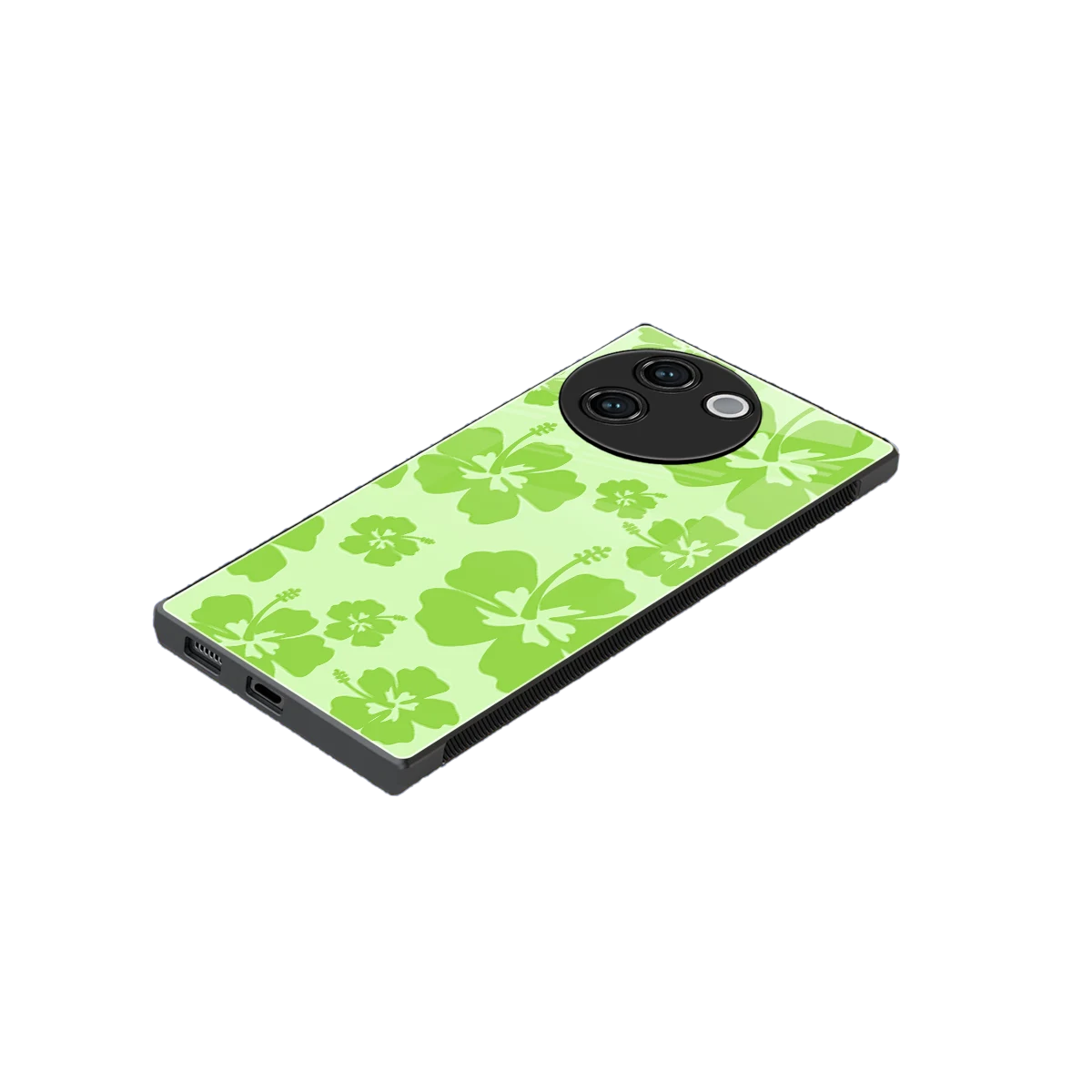 Wildflower Green stylish phone case for vivo v30e | glossy glass and slim fit