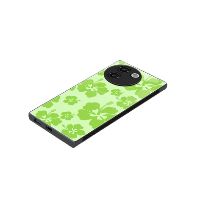 Wildflower Green stylish phone case for vivo v30e | glossy glass and slim fit