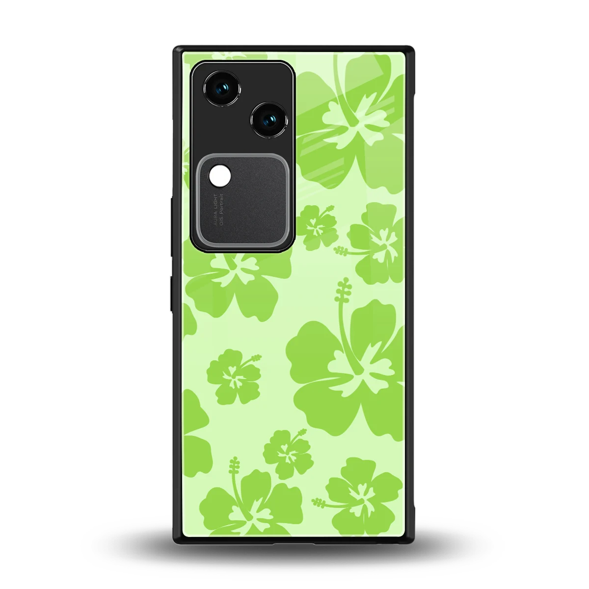 Wildflower Green back phone cover | glass case for vivo v30