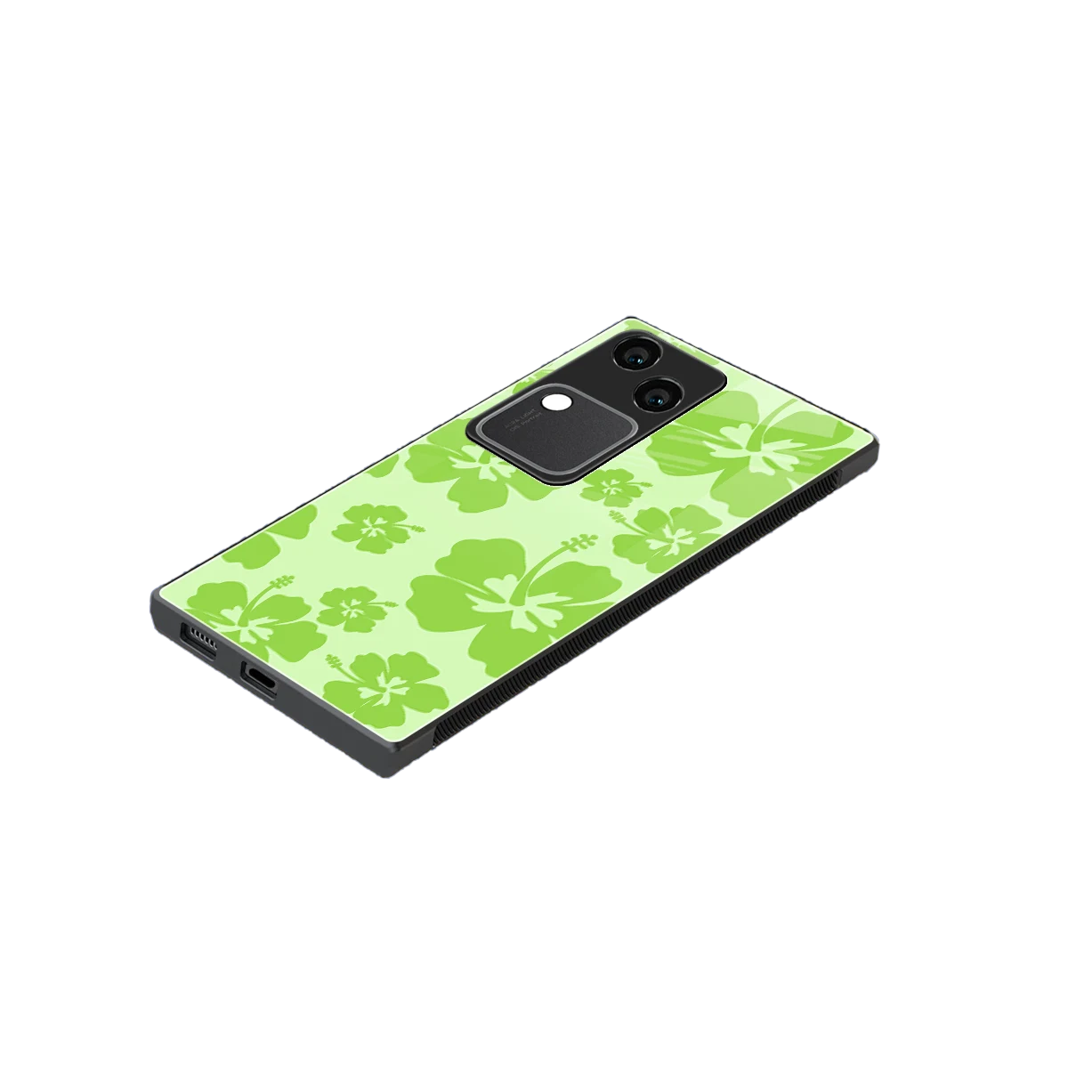 Wildflower Green stylish phone case for vivo v30 | glossy glass and slim fit