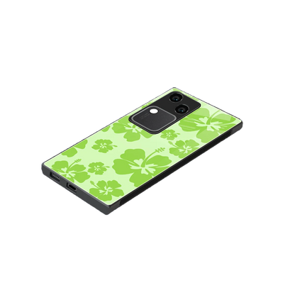 Wildflower Green stylish phone case for vivo v30 | glossy glass and slim fit