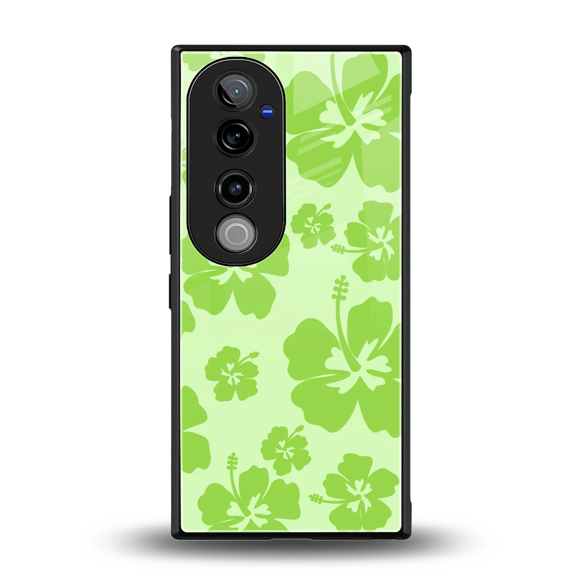 Wildflower Green back phone cover | glass case for vivo v40 pro