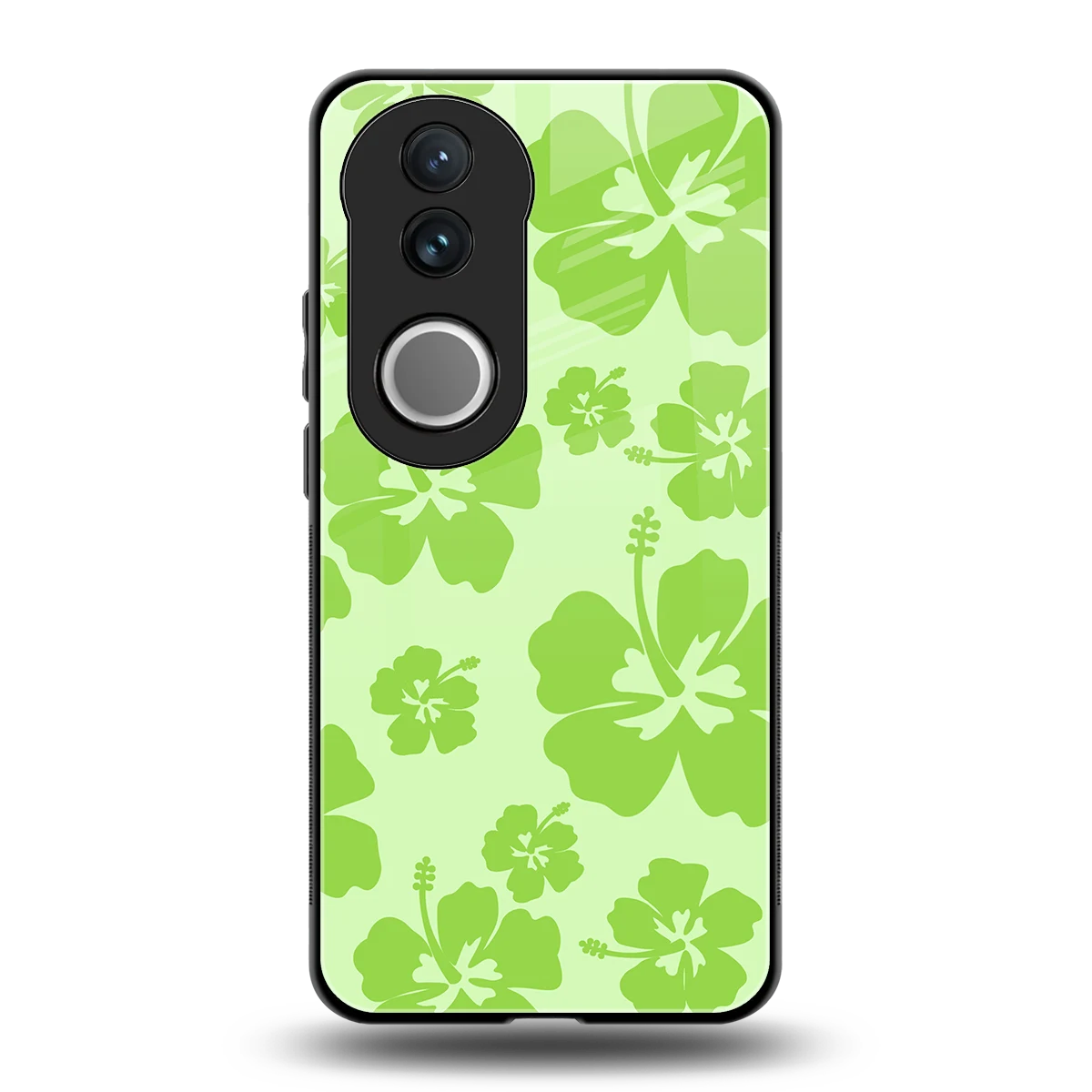 Wildflower Green back phone cover | glass case for vivo v50