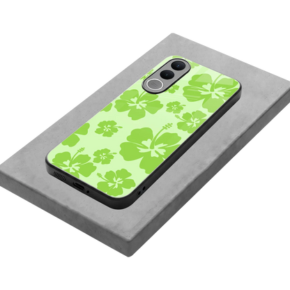 Wildflower Green stylish phone case for vivo v70 fe | glossy glass and slim fit