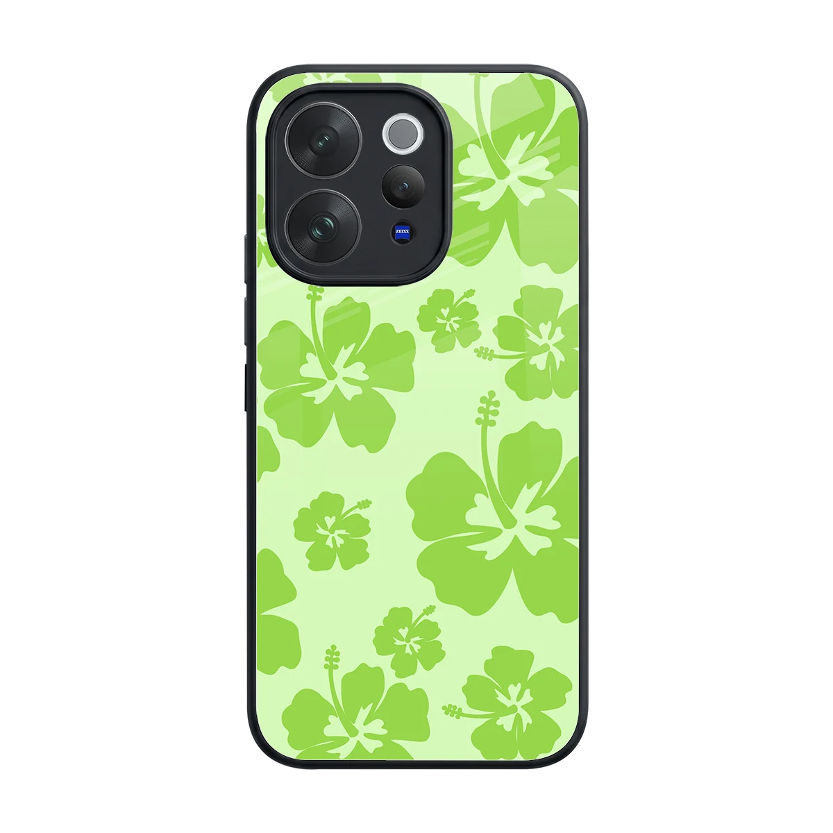 Wildflower Green back phone cover | glass case for vivo v70