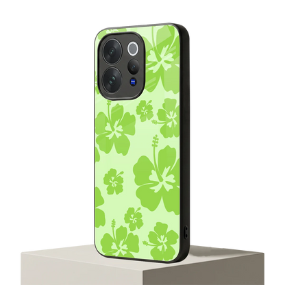 Wildflower Green vivo v70 elite mobile cover | shockproof glass phone case
