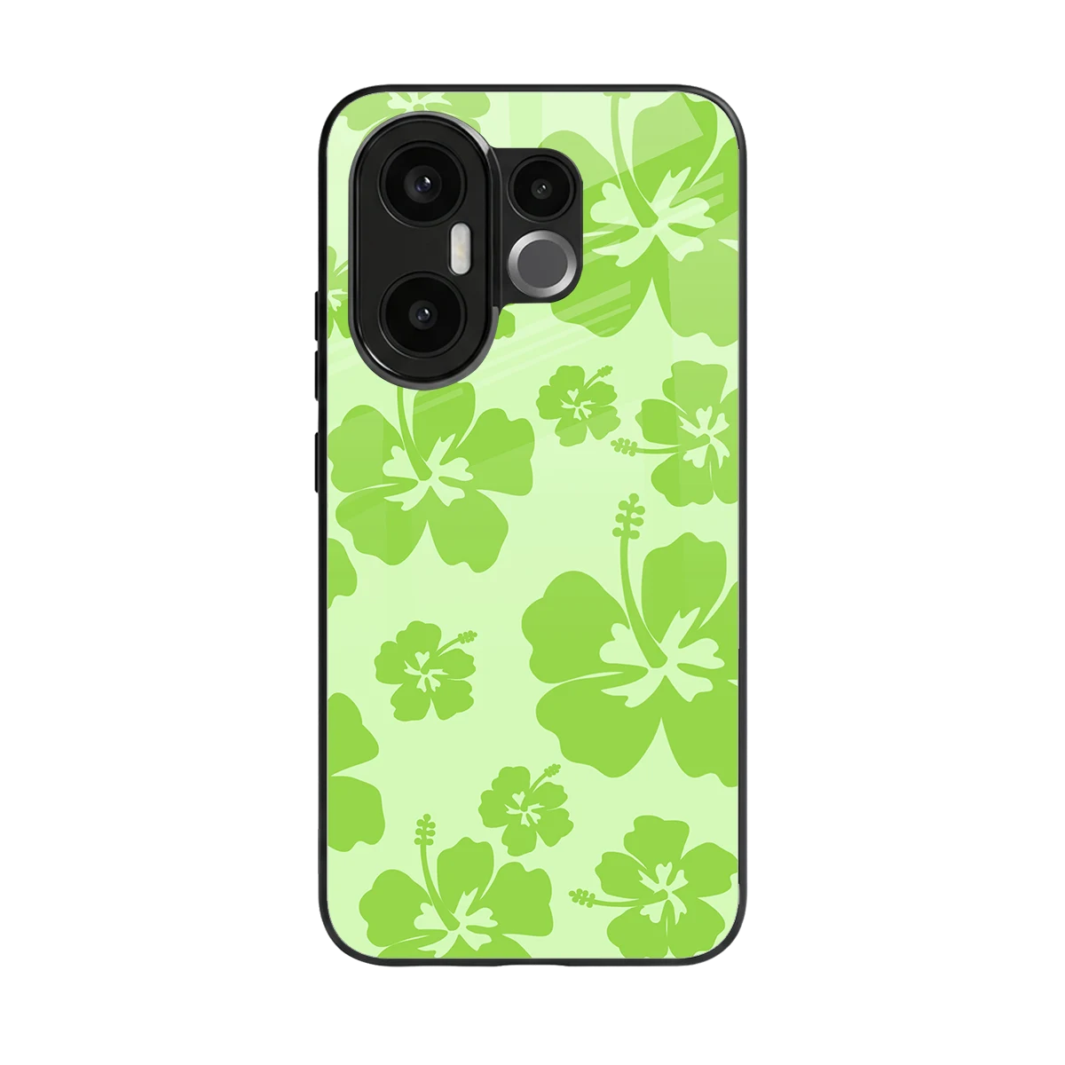 Wildflower Green back phone cover | glass case for vivo x200 fe