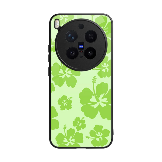 Wildflower Green back phone cover | glass case for vivo x300 pro