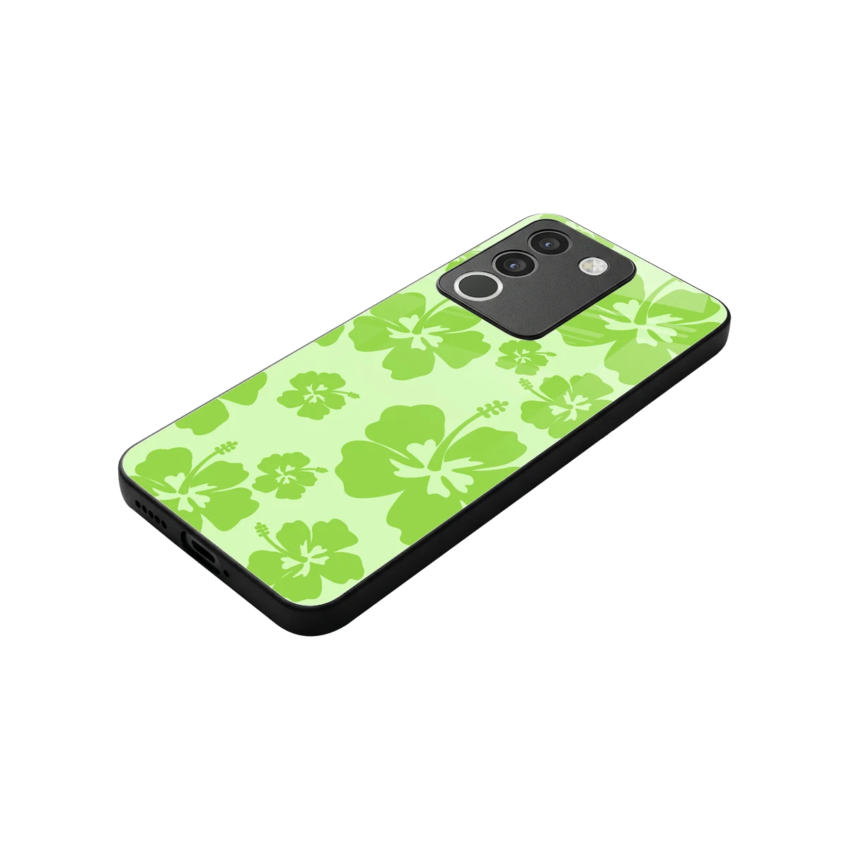 Wildflower Green stylish phone case for vivo y200 5g | glossy glass and slim fit
