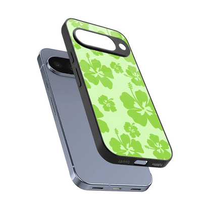 Wildflower Green sleek google pixel 10 cover with tempered glass back and TPU edges