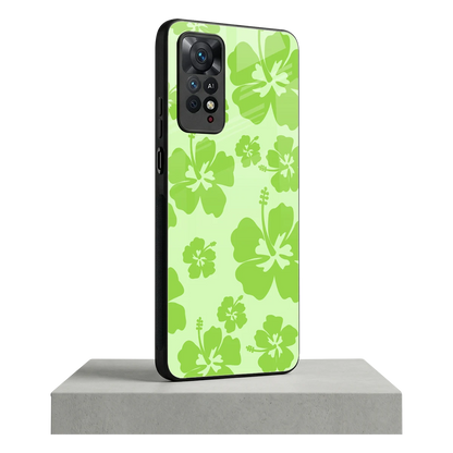 Wildflower Green redmi note 11 pro mobile cover | shockproof glass phone case
