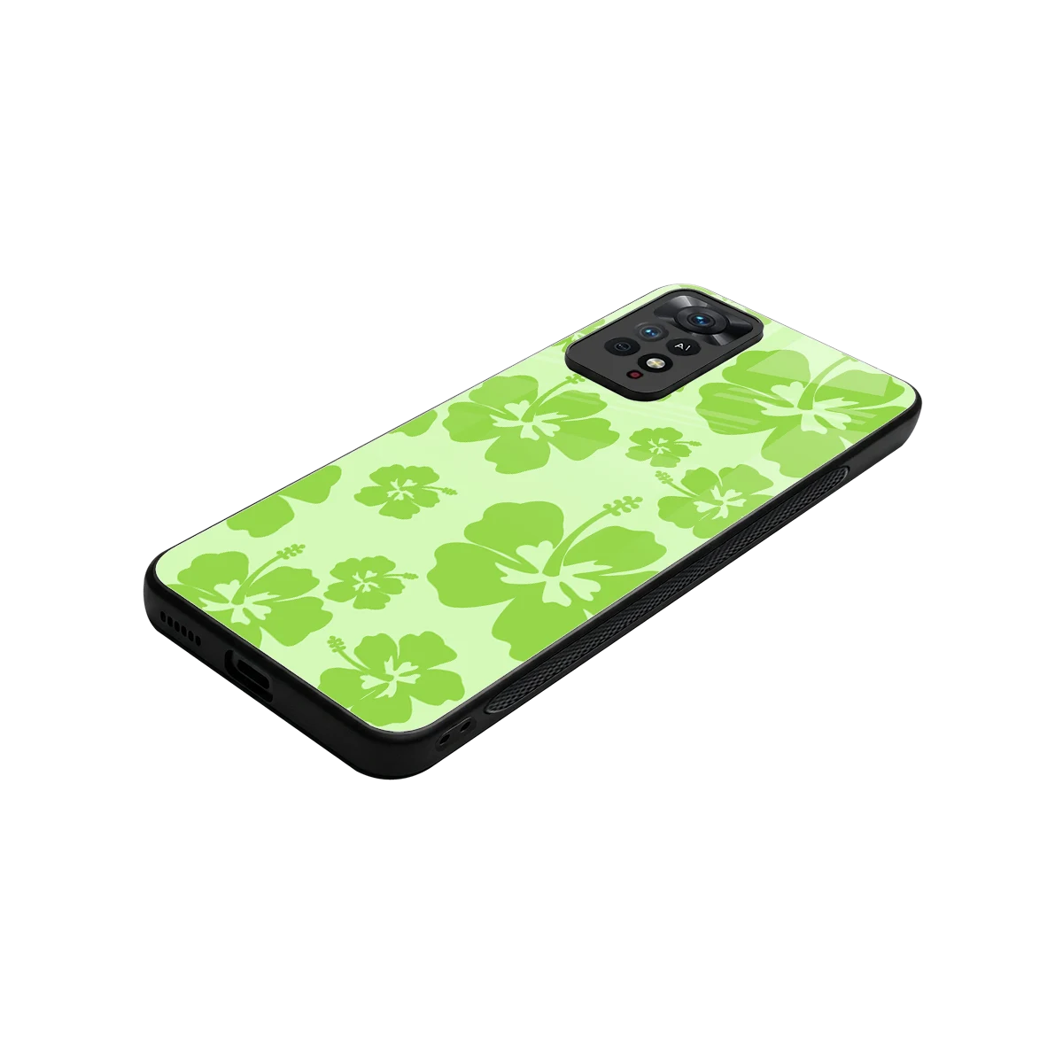 Wildflower Green stylish phone case for redmi note 11 pro | glossy glass and slim fit