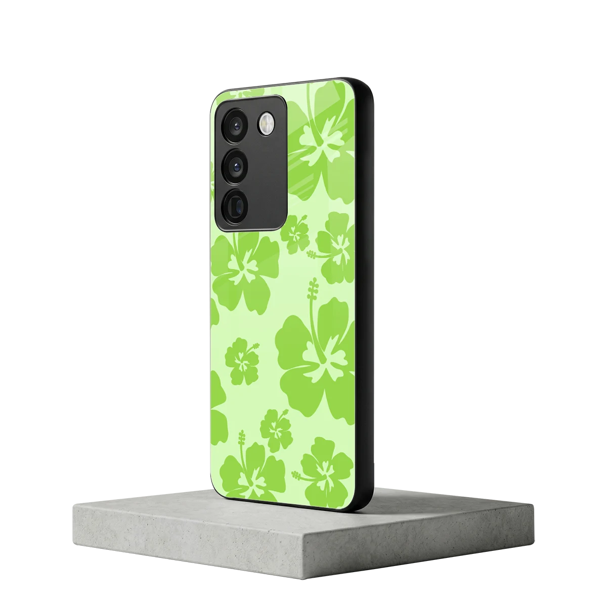 Wildflower Green vivo y200 5g mobile cover | shockproof glass phone case