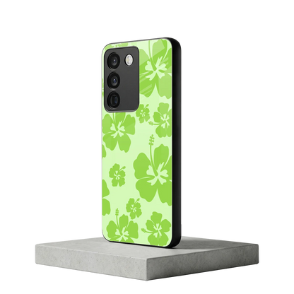 Wildflower Green vivo y200 5g mobile cover | shockproof glass phone case