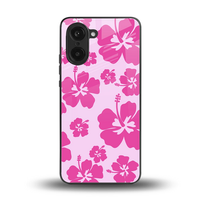 Wildflower Pink back phone cover | glass case for oneplus nord ce5 5g