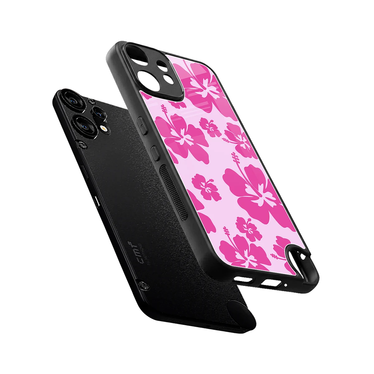 Wildflower Pink sleek cmf nothing phone 2 pro cover with tempered glass back and TPU edges