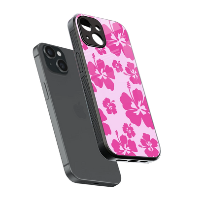 Wildflower Pink sleek iphone 12 mini cover with tempered glass back and TPU edges