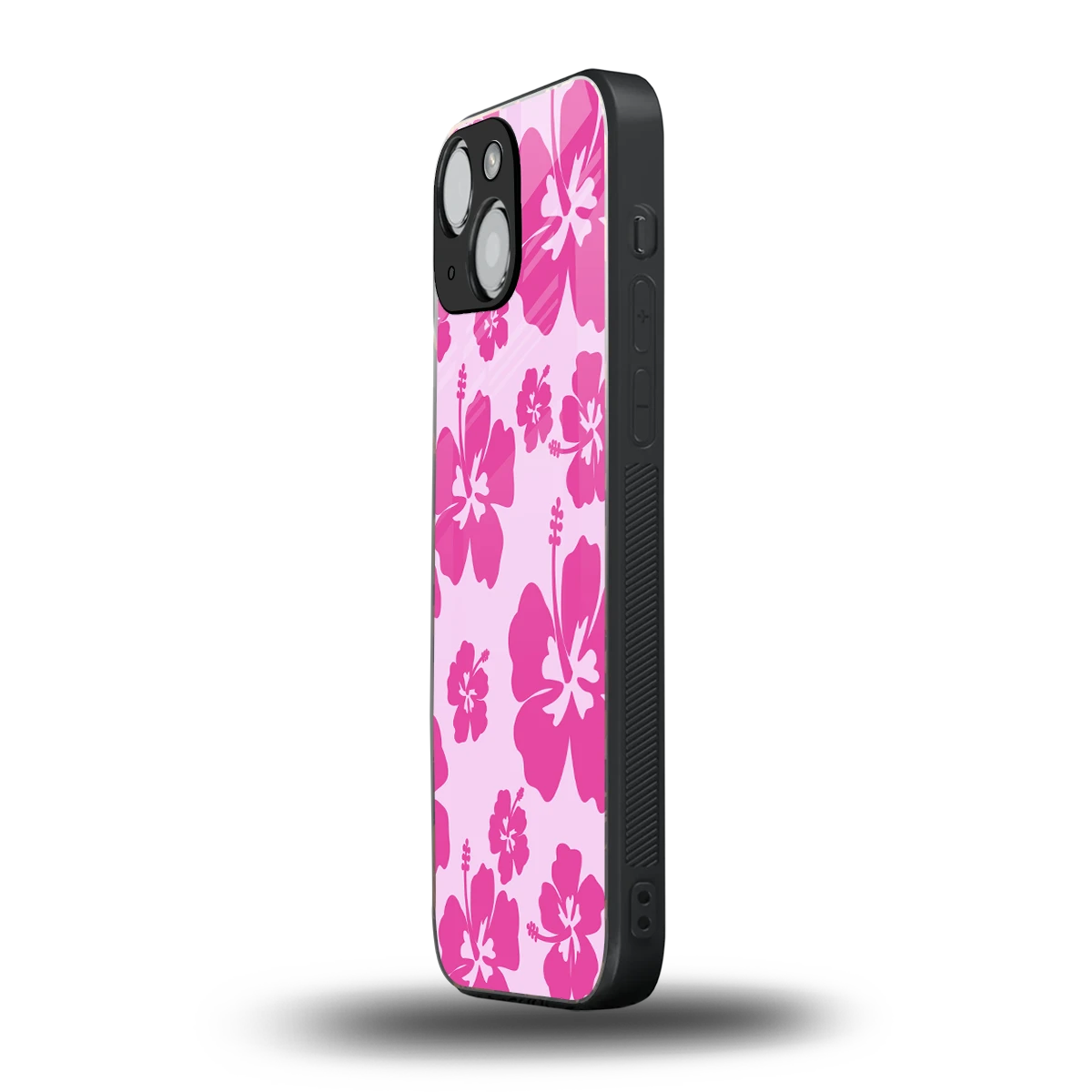 Wildflower Pink iphone 13 mini mobile cover | shockproof glass phone case