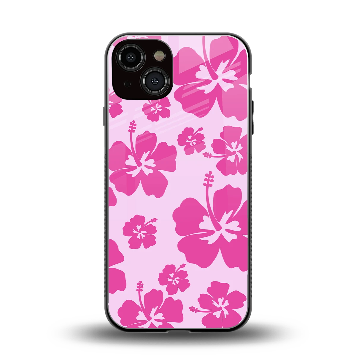 Wildflower Pink back phone cover | glass case for iphone 13