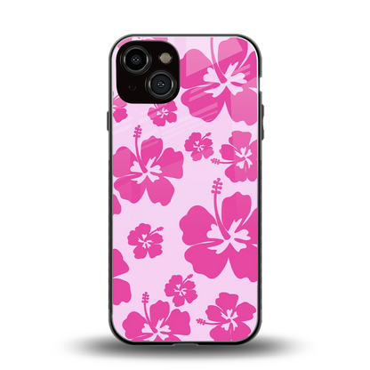 Wildflower Pink back phone cover | glass case for iphone 13